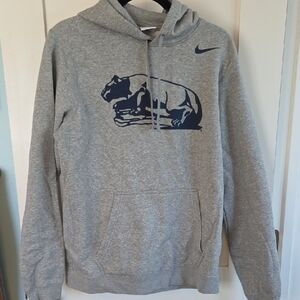 Nike Gray Hoodie with Nittany Lion Graphic